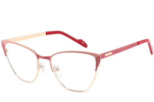 Lunettes papillon en métal rouge #BS2425-1125