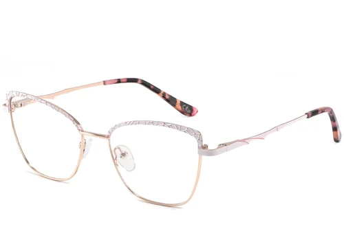 Lunettes papillon en métal gris #BS2425-1126