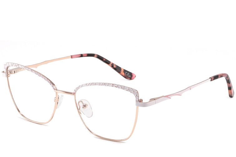 Gafas de metal gris mariposa #BS2425-1126
