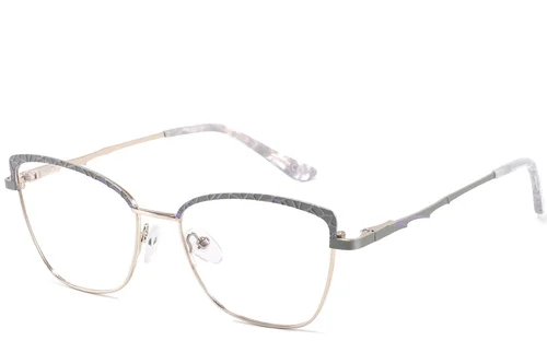 Lunettes papillon en métal vert #BS2425-1127