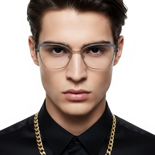Lunettes papillon en métal vert #BS2425-1127