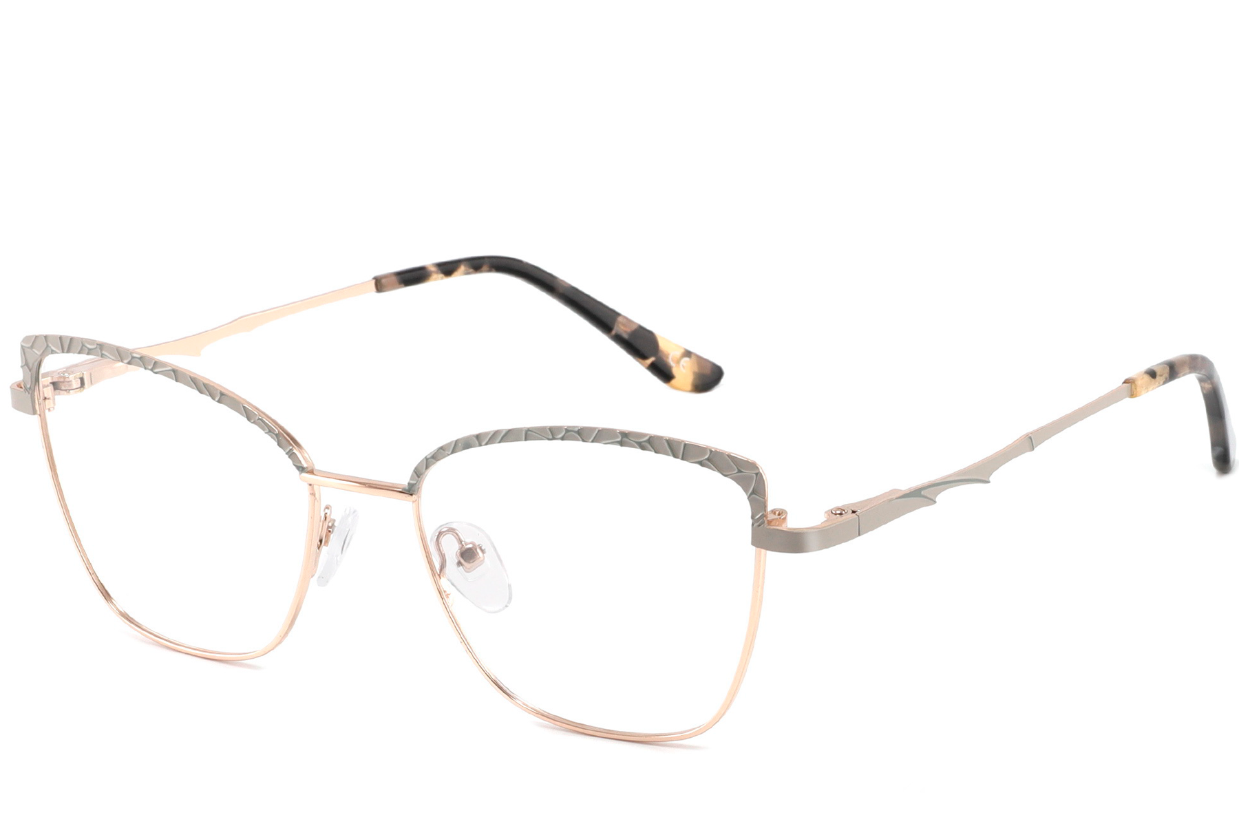 Butterfly Gray Metal Glasses #BS2425-1128