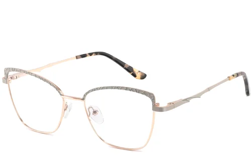 Lunettes papillon en métal gris #BS2425-1128