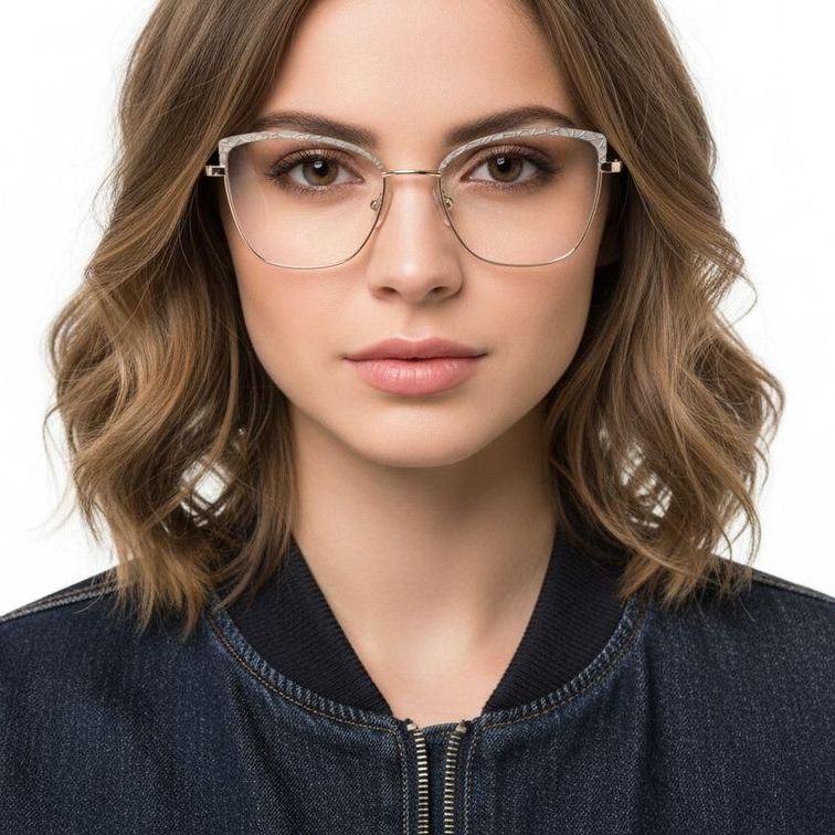 Butterfly Gray Metal Glasses #BS2425-1128