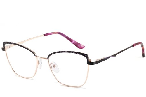 Lunettes papillon en métal noir #BS2425-1130