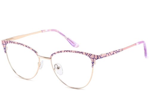 Lunettes papillon roses en métal #BS2425-1131