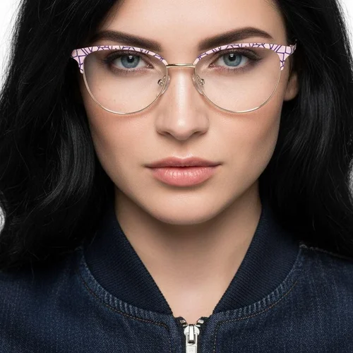Lunettes papillon roses en métal #BS2425-1131
