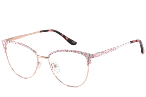 Lunettes papillon en métal blanc #BS2425-1132