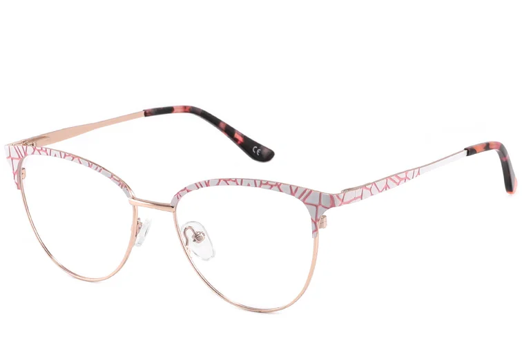 Gafas de metal blanco con forma de mariposa #BS2425-1132