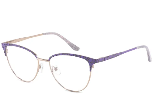 Lunettes papillon violettes en métal #BS2425-1133
