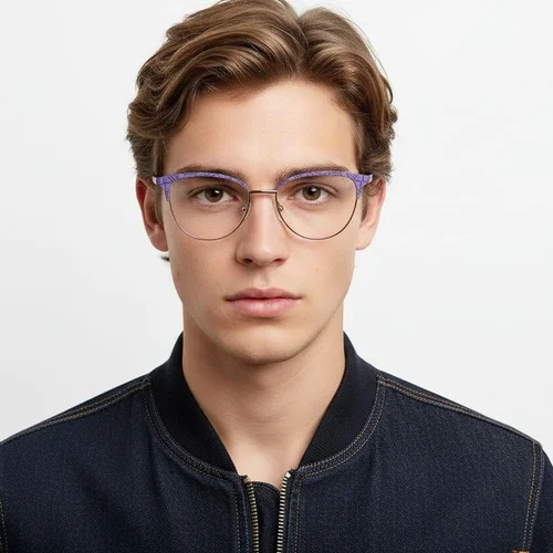 Lunettes papillon violettes en métal #BS2425-1133