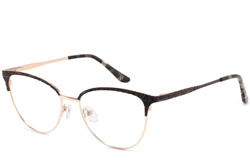 Lunettes papillon en métal noir #BS2425-1134