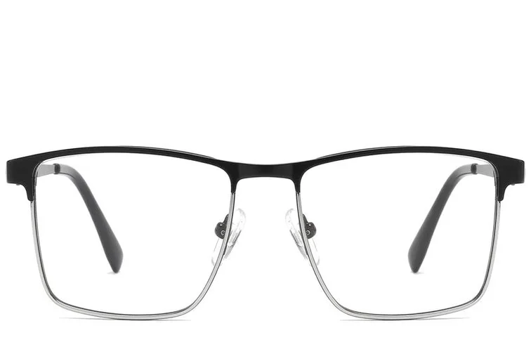 Rectangular Black Metal Glasses #BS2425-1138