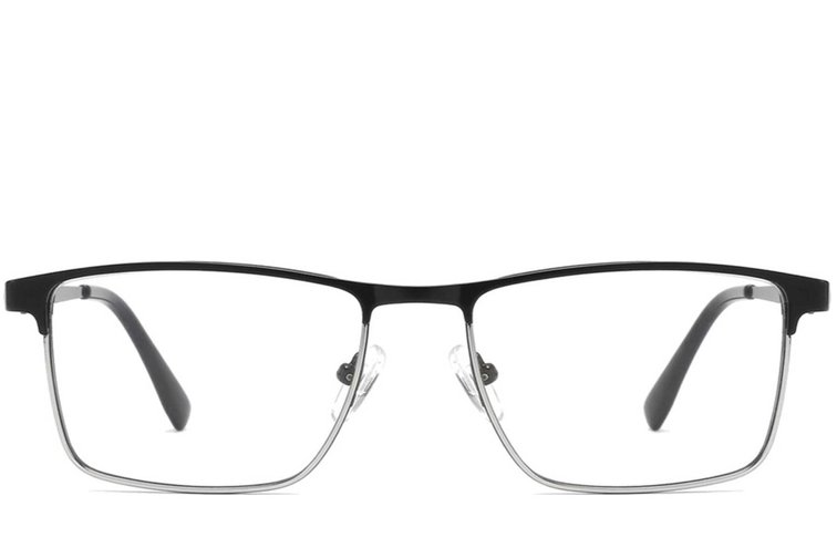 Gafas rectangulares de metal negro #BS2425-1138