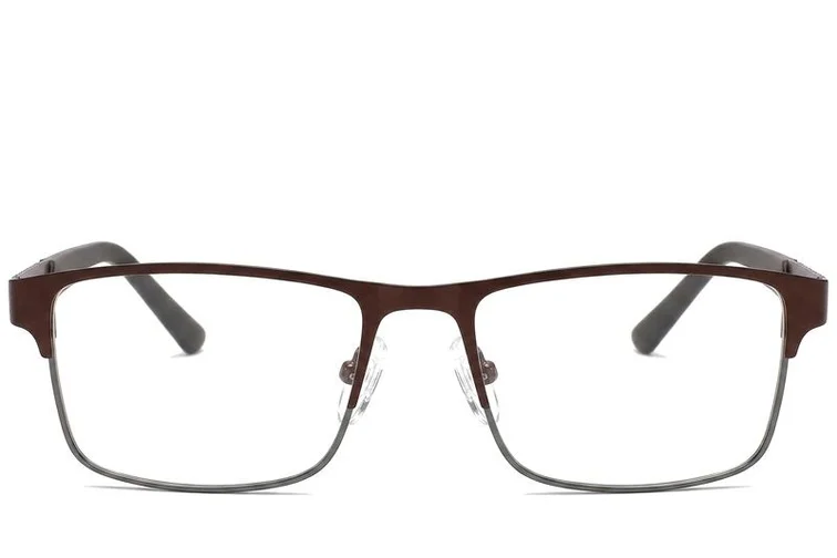 Rectangular Brown Metal Glasses #BS2425-1140