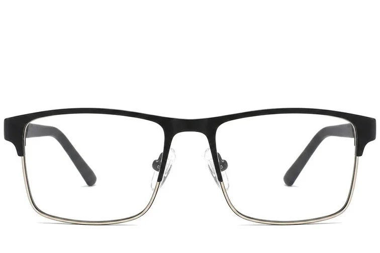 Rectangular Black Metal Glasses #BS2425-1141