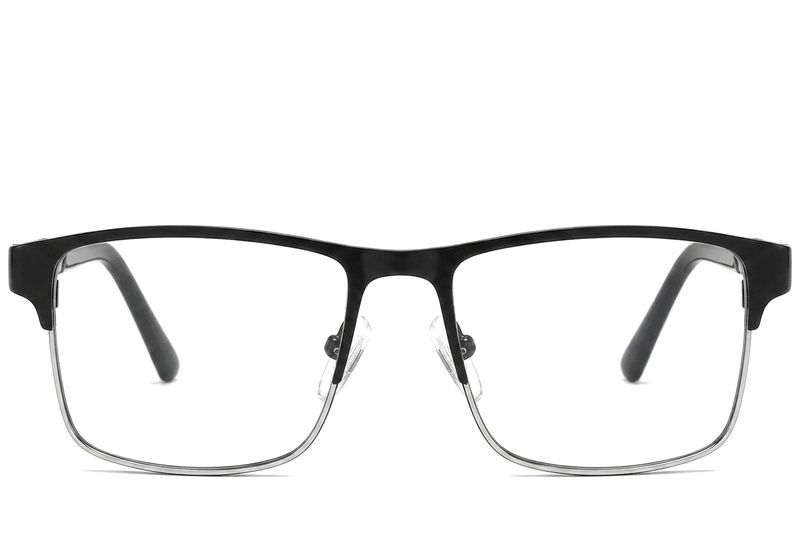 Rectangular Black Metal Glasses #BS2425-1143