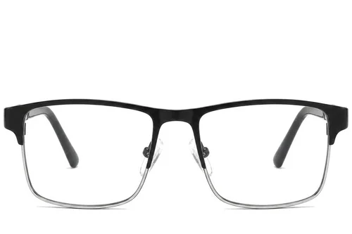 Lunettes rectangulaires en métal noir #BS2425-1143