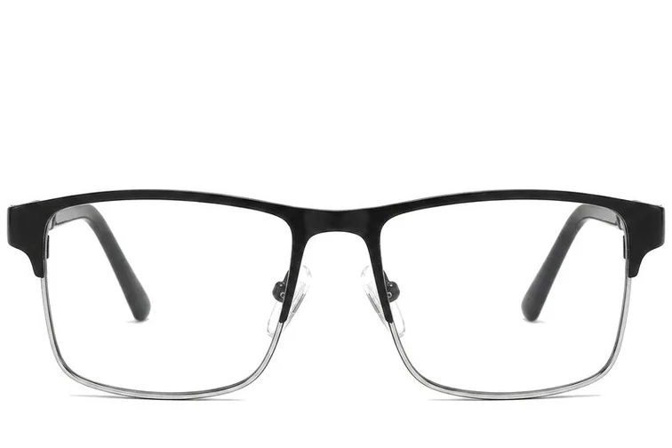 Rectangular Black Metal Glasses #BS2425-1143