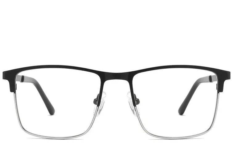 Rectangular Black Metal Glasses #BS2425-1147