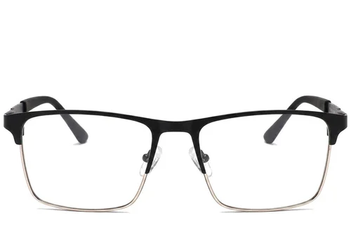 Lunettes rectangulaires en métal noir #BS2425-1155