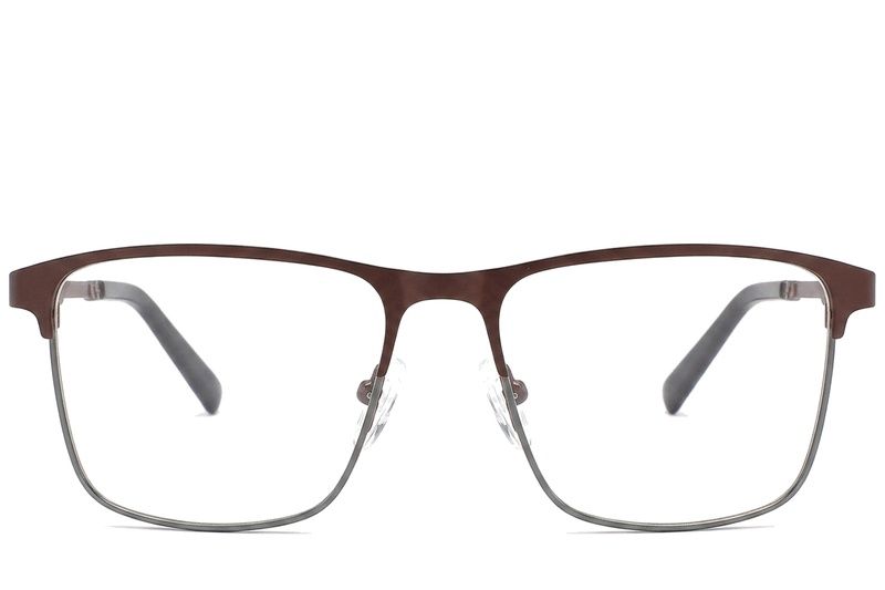 Bicchieri rettangolari in metallo marrone #BS2425-1159