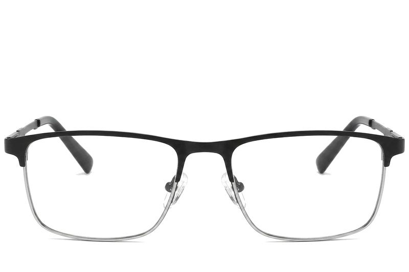 Gafas rectangulares de metal negro #BS2425-1162