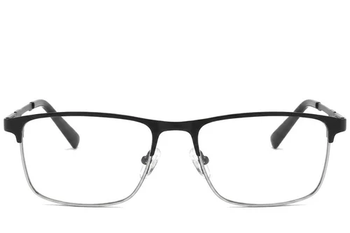 Lunettes rectangulaires en métal noir #BS2425-1162
