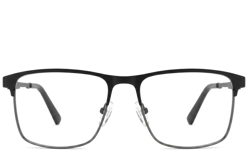 Rectangular Black Metal Glasses #BS2425-1163