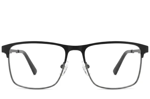Lunettes rectangulaires en métal noir #BS2425-1163