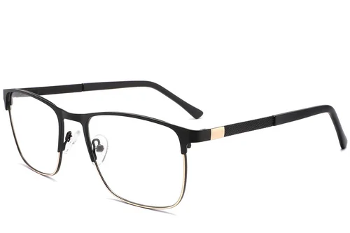 Lunettes rectangulaires en métal noir #BS2425-1165