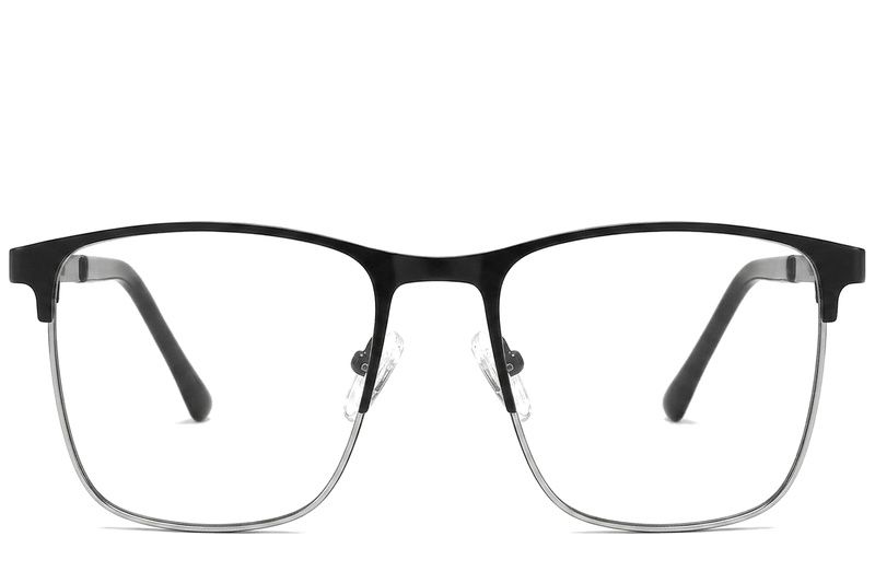 Rectangular Black Metal Glasses #BS2425-1167