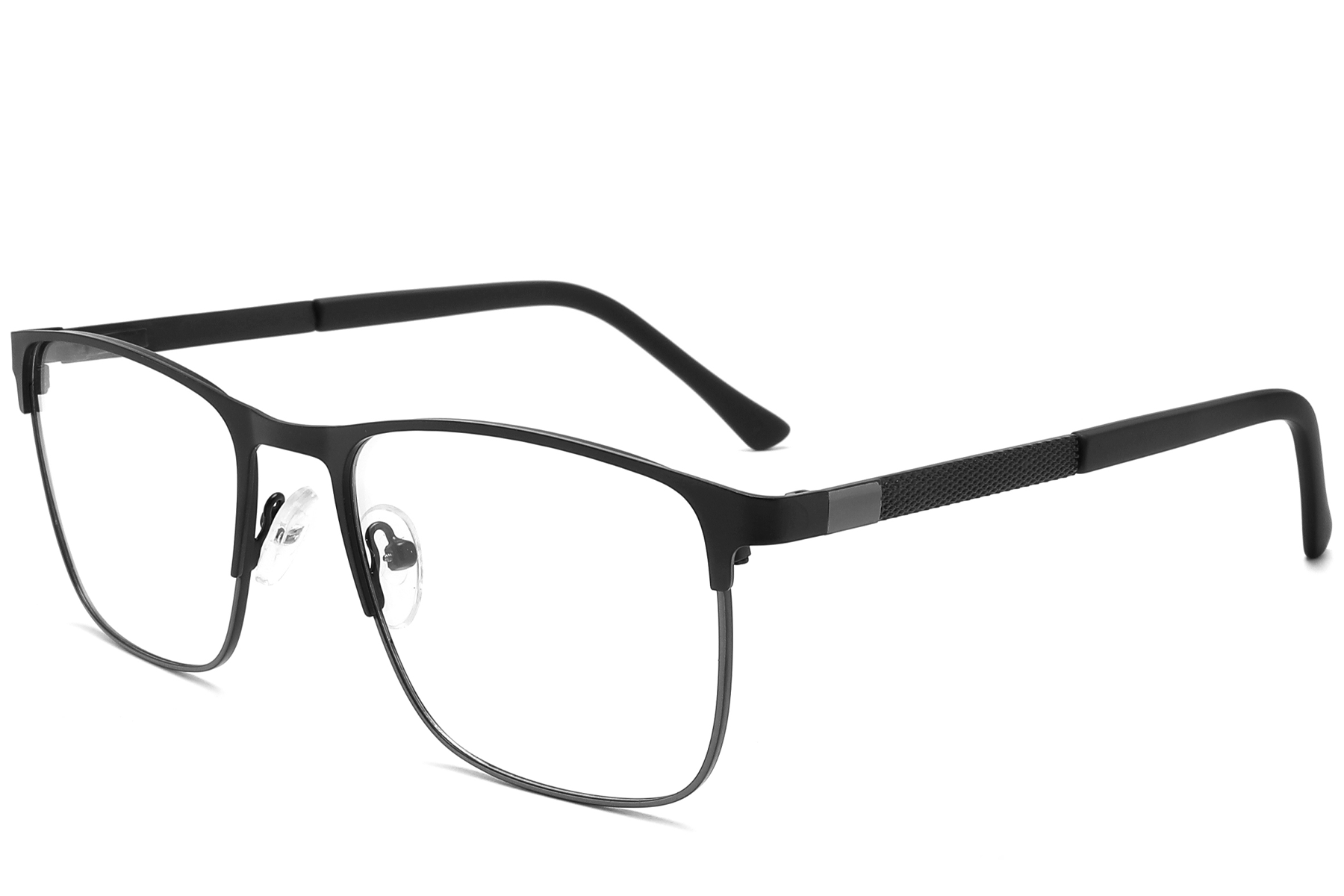 Gafas rectangulares de metal negro #BS2425-1168