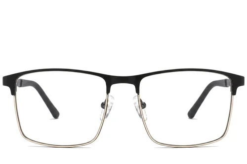 Lunettes rectangulaires en métal noir #BS2425-1170