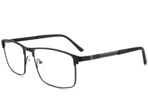 Lunettes rectangulaires en métal noir #BS2425-1173