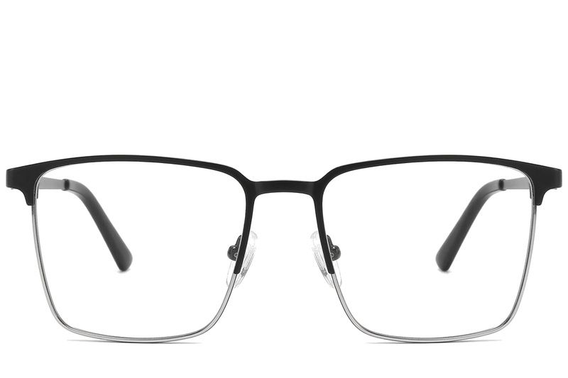 Gafas rectangulares de metal negro #BS2425-1177