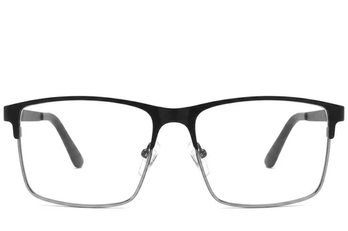 Lunettes rectangulaires en métal noir #BS2425-1182