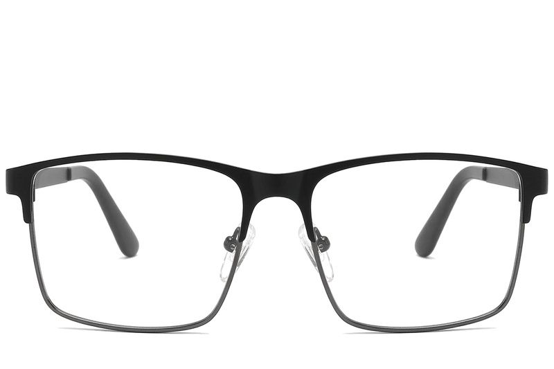 Rectangular Black Metal Glasses #BS2425-1183