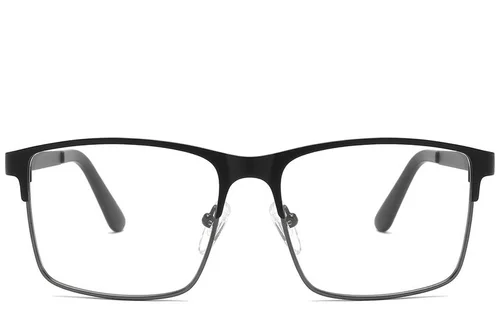 Lunettes rectangulaires en métal noir #BS2425-1183