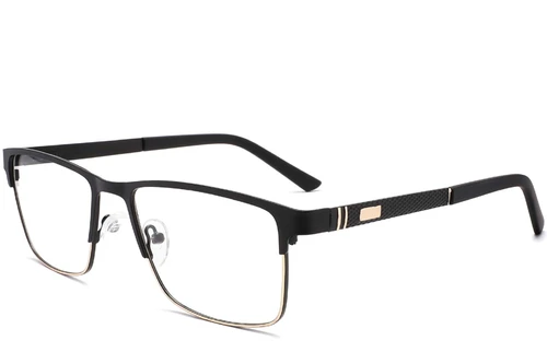 Rectangular Gray Metal Glasses #BS2425-1185