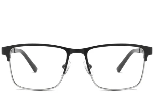 Lunettes rectangulaires en métal noir #BS2425-1187