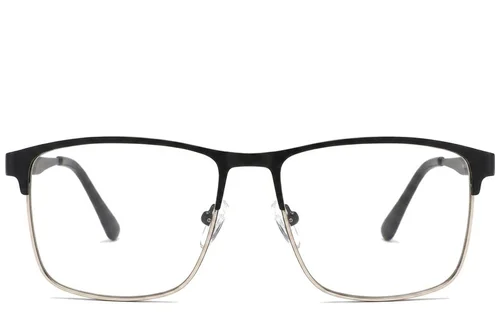 Lunettes rectangulaires en métal noir #BS2425-1190