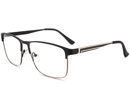 Rechteckige graue Metallbrille #BS2425-1190