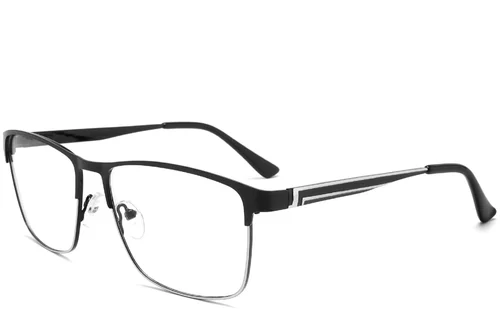 Lunettes rectangulaires en métal noir #BS2425-1192