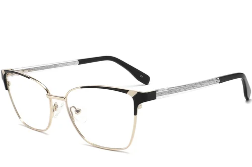 Lunettes papillon en métal noir #BS2425-1194