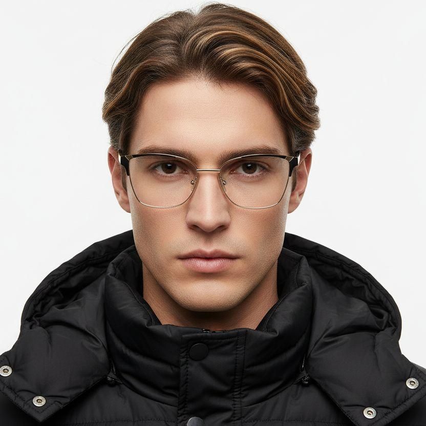 Butterfly-Brille aus schwarzem Metall #BS2425-1194