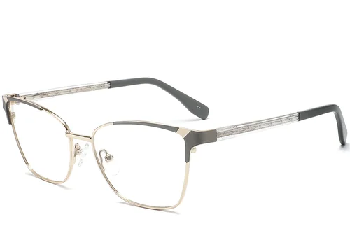 Lunettes papillon en métal gris #BS2425-1197