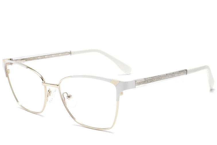 Gafas de metal blanco con forma de mariposa #BS2425-1199