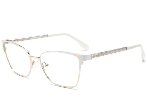 Butterfly White Metal Glasses #BS2425-1199
