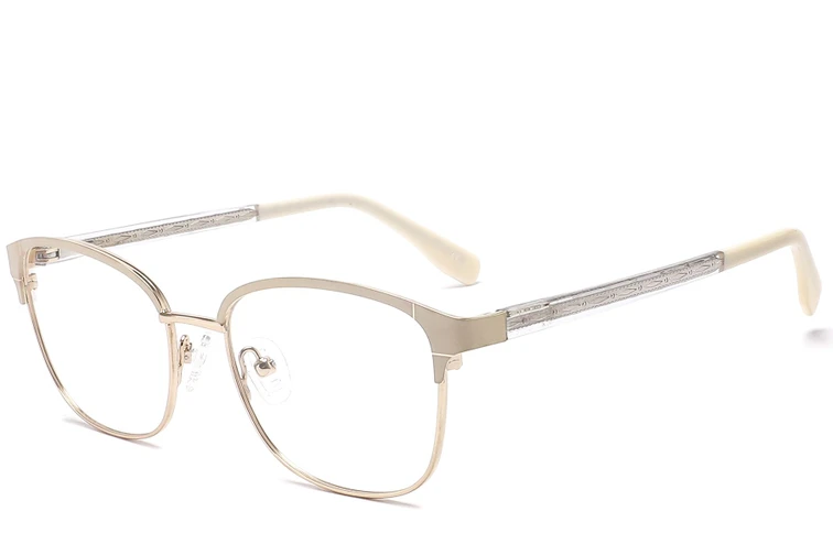 Occhiali in metallo color crema con farfalle #BS2425-1202